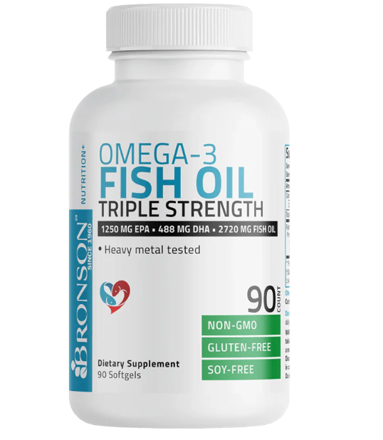 Bronson Omega 3 Fish Oil Triple Strength 90 Capsules